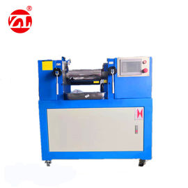 PLC Controlled Rubber / Plastic Two Roll Mill , Lab Mixing Mill