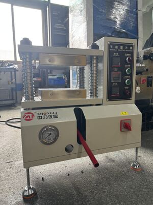 10 Ton Manual Rubber Hot Press Machine | Lab Hot Vulcanizing Press for Silicone & Plastic Sample Molding