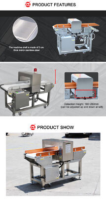 HACCP FDA Pulse Metal Detector Conveyor Metal Detection Machine for Chocolate Chip Cookies Biscuit Snack Production Line